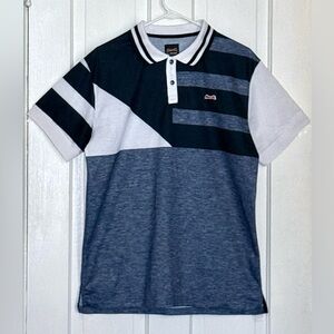 Le Tigre Men's Polo Shirt in Navy, White, and Gray